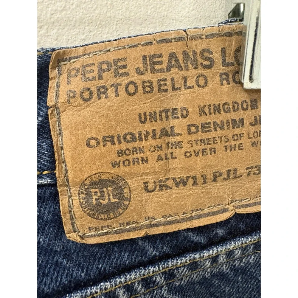 Y2K Pepe Jeans London Mens Blue Denim 38x34 Casual